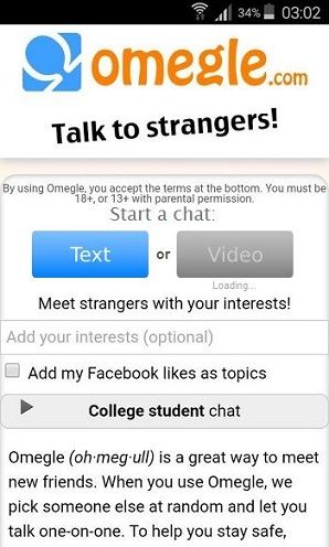 Chat omegle app video