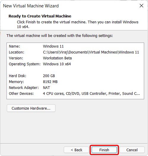 How to Install Windows 11 on VMWare Virtual Machine - 56
