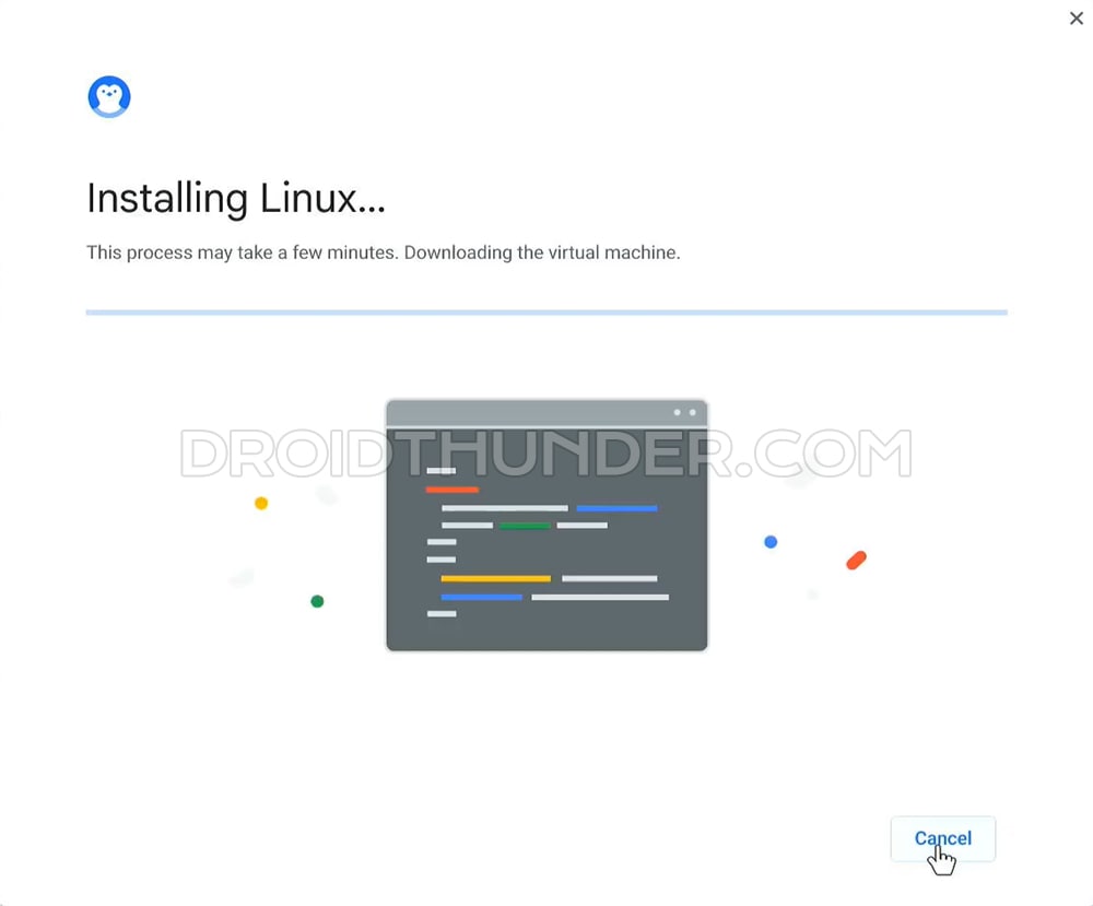 Installing Linux Beta on Chromebook process